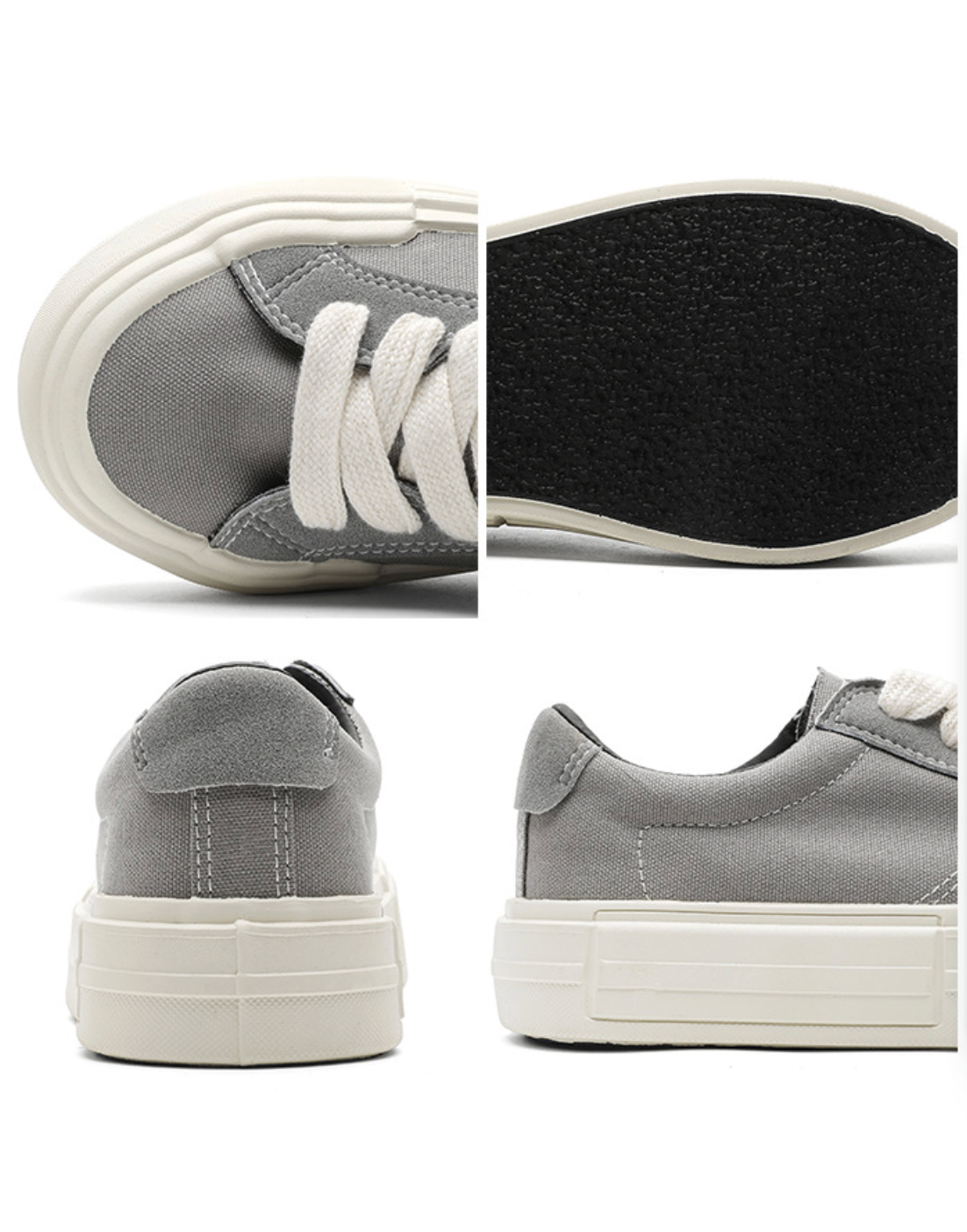 Canvas Platform Sporty Skate Shoes