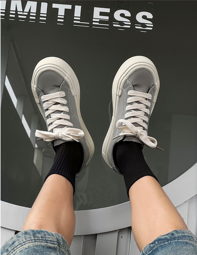 Canvas Platform Sporty Skate Shoes