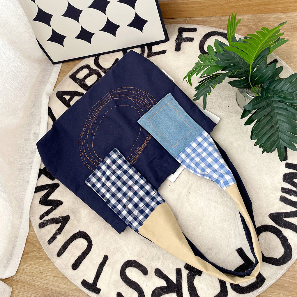 Retro Patchwork Tote Bag