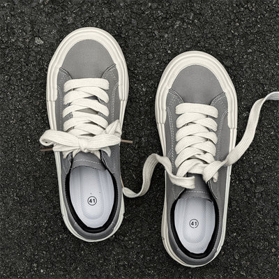 Canvas Platform Sporty Skate Shoes