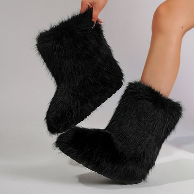Maximum-Fluffy Fur Ankle Boots