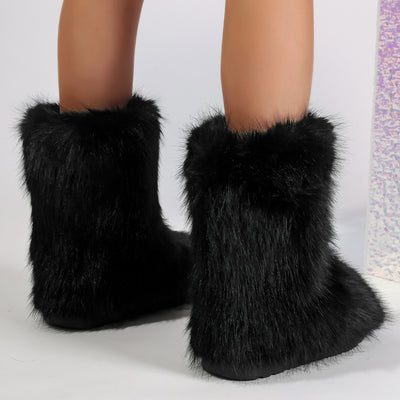 Maximum-Fluffy Fur Ankle Boots