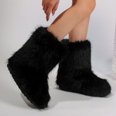 Maximum-Fluffy Fur Ankle Boots