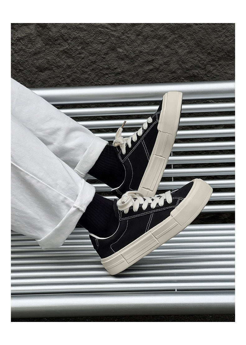 Canvas Platform Sporty Skate Shoes