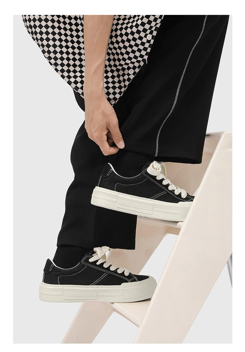 Canvas Platform Sporty Skate Shoes