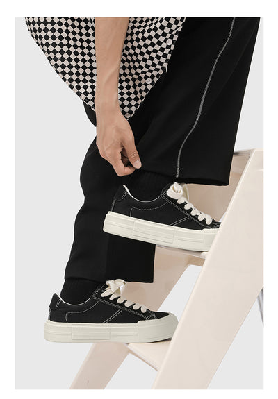 Canvas Platform Sporty Skate Shoes