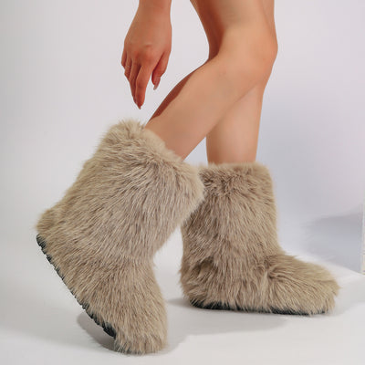 Maximum-Fluffy Fur Ankle Boots
