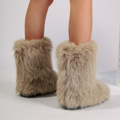 Maximum-Fluffy Fur Ankle Boots