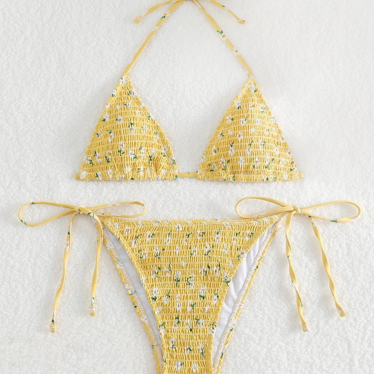 Yellow Daisy Bikini, Women's Floral Swimsuit