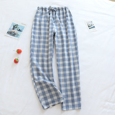 Men's Pure Cotton Plaid Trousers