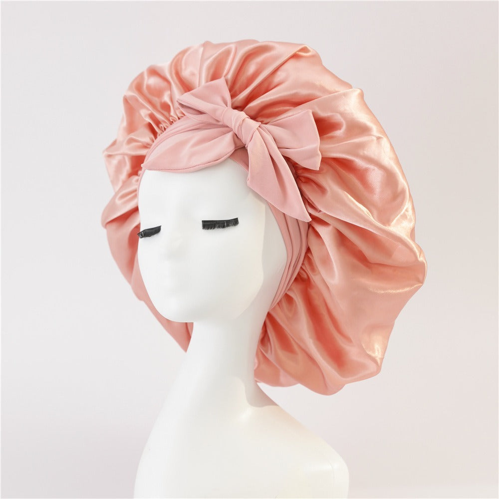 Satin Bonnet Elastic Nightcap