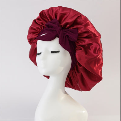 Satin Bonnet Elastic Nightcap