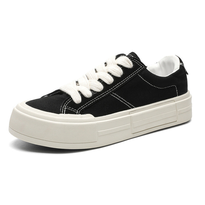 Canvas Platform Sporty Skate Shoes
