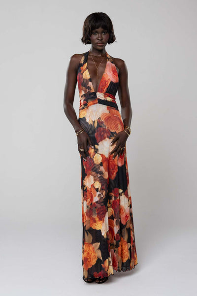 Women's Backless Slim Fit Halter Dress