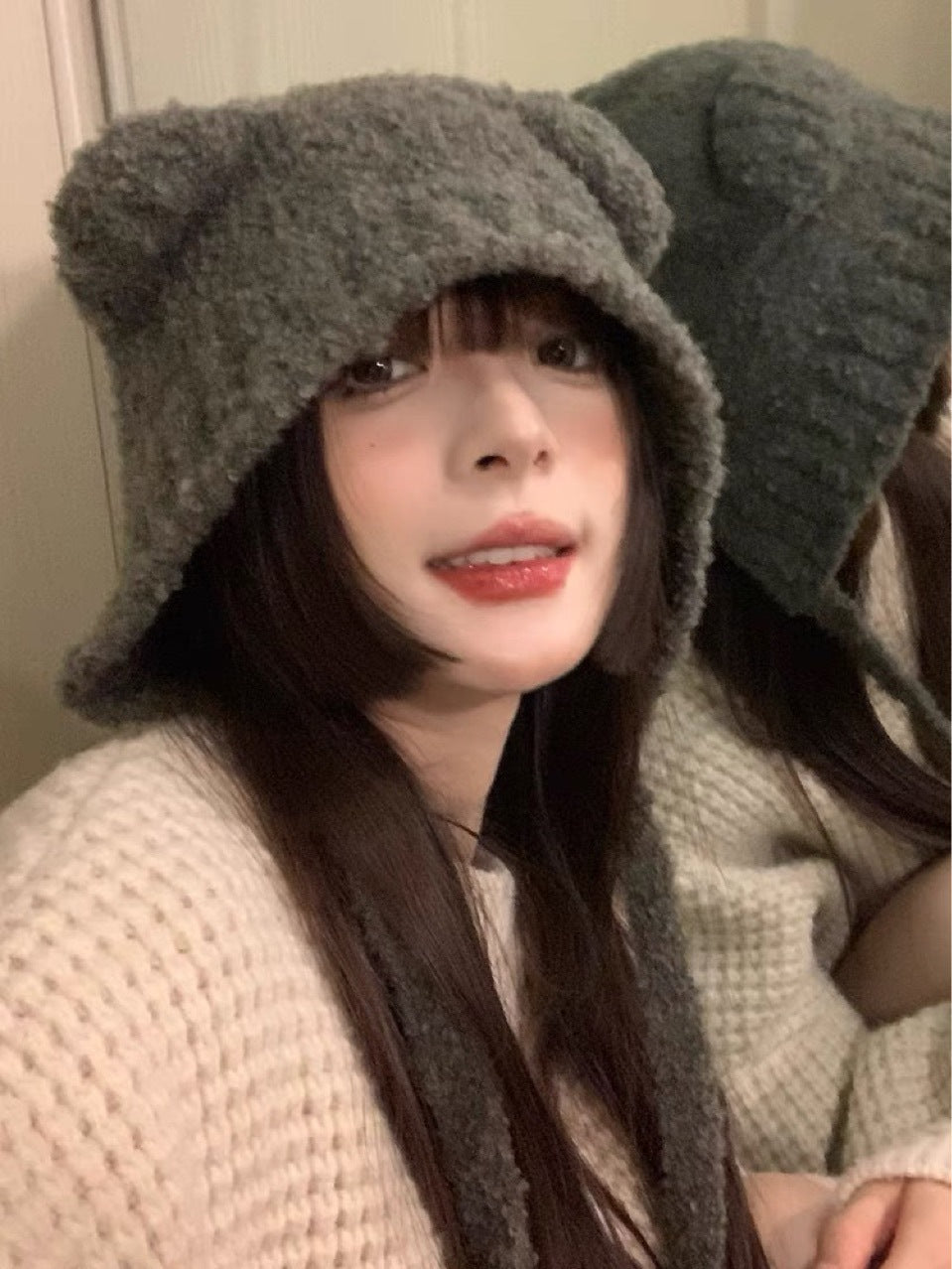 Warm Bear Knitted Hat