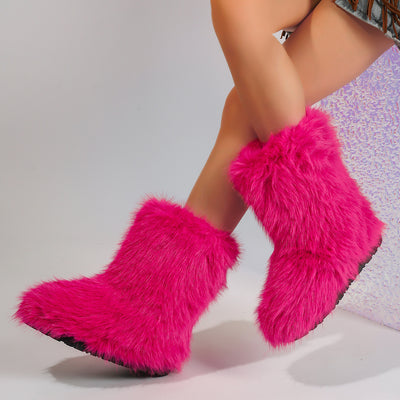 Maximum-Fluffy Fur Ankle Boots