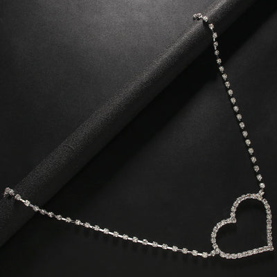Heart-shaped Rhinestone Waist Chain