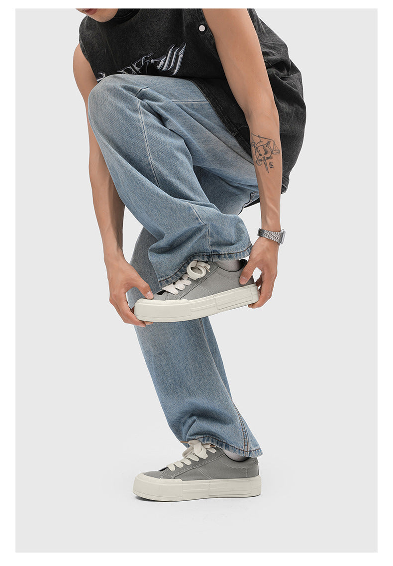 Canvas Platform Sporty Skate Shoes