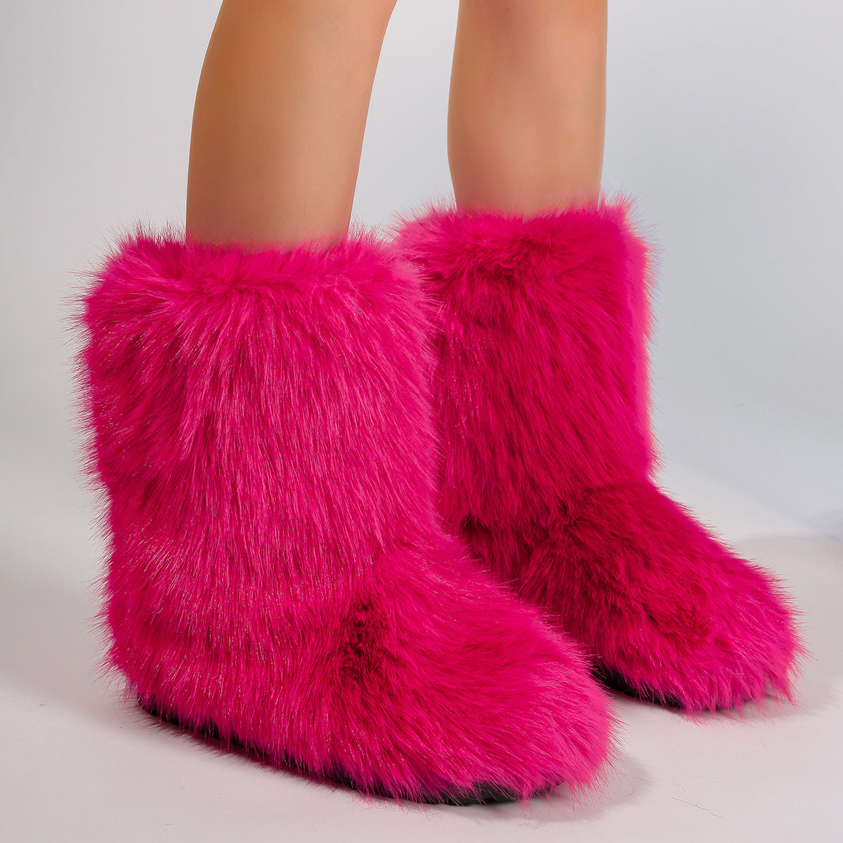 Maximum-Fluffy Fur Ankle Boots