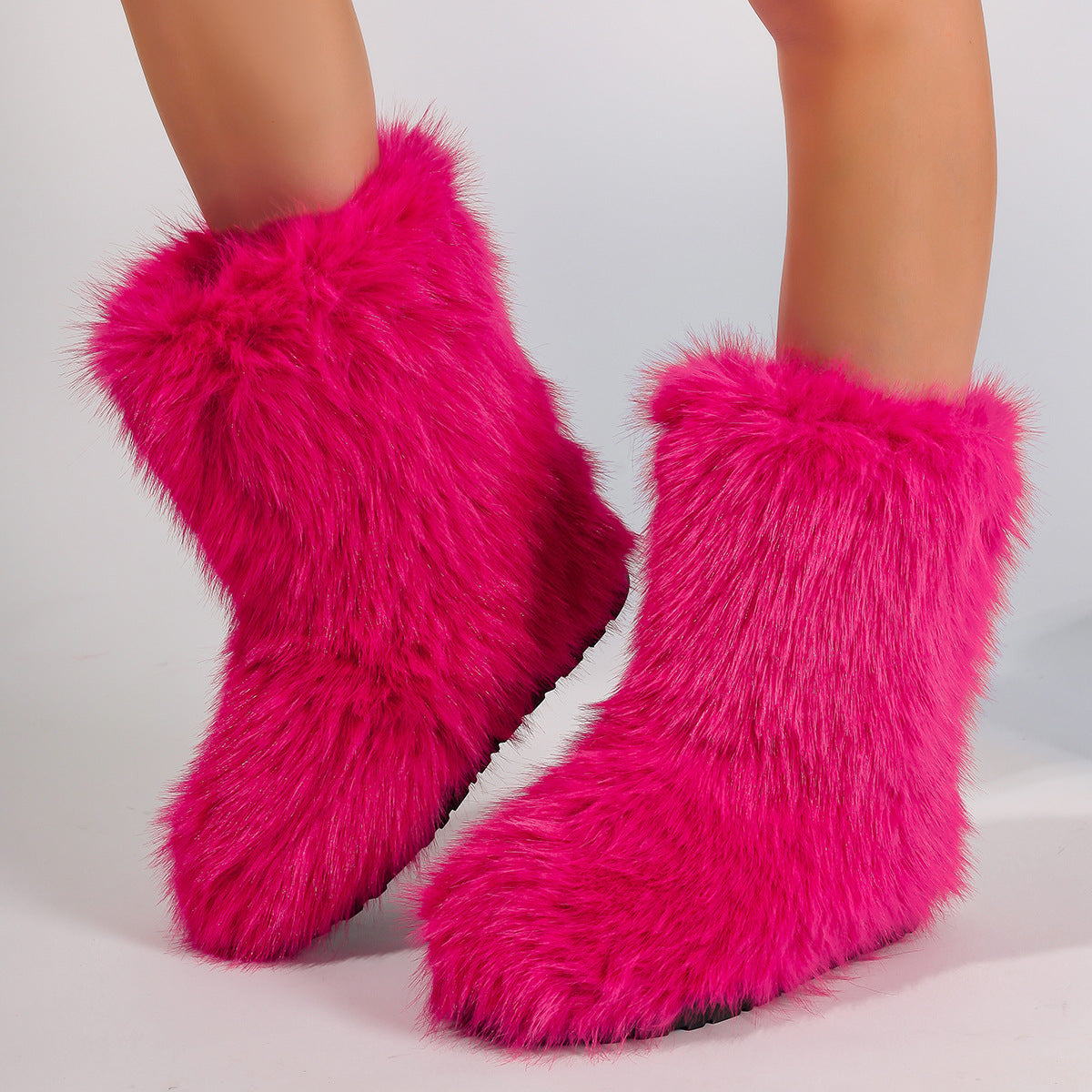 Maximum-Fluffy Fur Ankle Boots