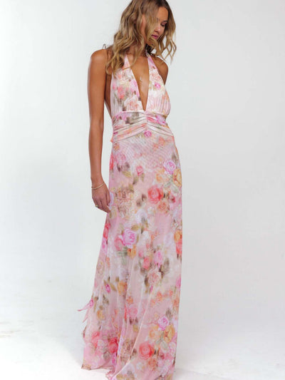 Women's Backless Slim Fit Halter Dress