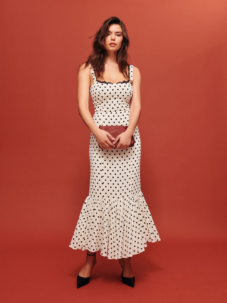 Retro Polka Dot Mermaid Dress
