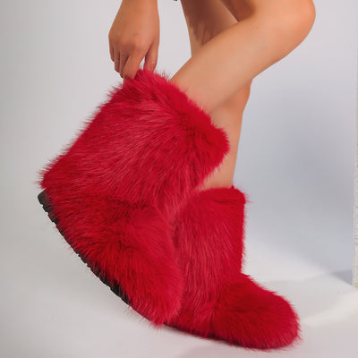 Maximum-Fluffy Fur Ankle Boots