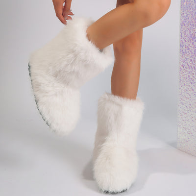 Maximum-Fluffy Fur Ankle Boots