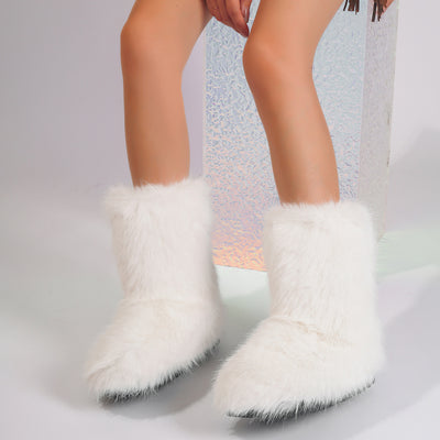 Maximum-Fluffy Fur Ankle Boots